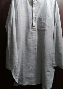 Men's Grey original khadi cotton Kurta 42 size