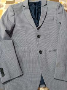 Men's Grey Pinstripe Blazer