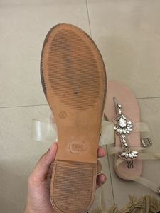 Sparkling Rhinestone Flat Sandals