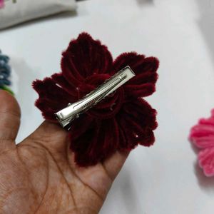 Velvet Flower Hair Clip