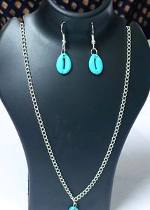 Neck pendent chain Gold silver eyerring Combo evil