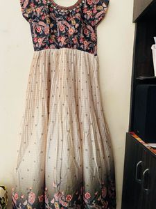 Ethnic Long Frock, Dupatta With Belt