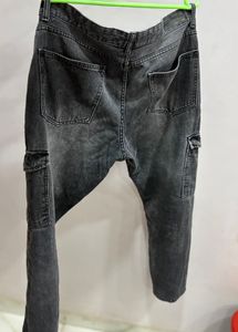 Stylish Grey Cargo Jeans