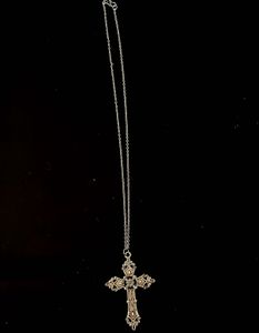Silver Gothic Cross Pendant Necklacet ♱♱ (unisex)