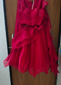 Red fish cut Lehenga Choli Set