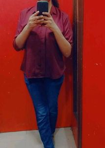 Classy Wine Solid casual shirt- soft Fabric