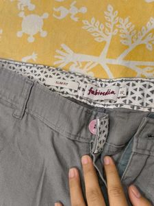 100% cotton Fab India Grey Trousers for Men