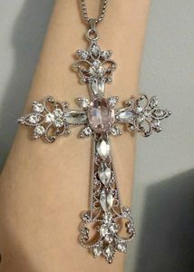 Gothic big Cross Pendant Necklace