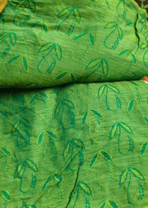 Green Floral Embroidered saree