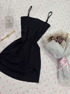 Black Spaghetti Strap Mini Dress