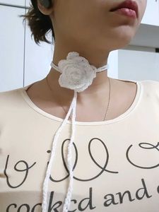Handmade Crochet Rose Choker 🌹🤍