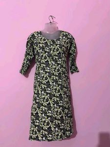 Stylish Leaf Print Kurta