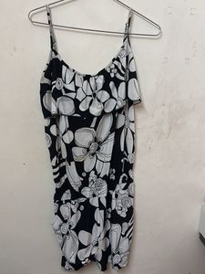 Black & White Floral Summer jumpsuit