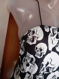 Skull Print Mini Dress