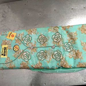 Butter Print Embroidered Dress Material Set