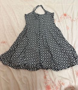Cute Geometric Print Mini Dress