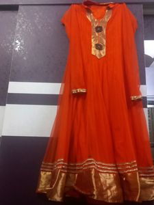 Net Long Anarkali Kurti