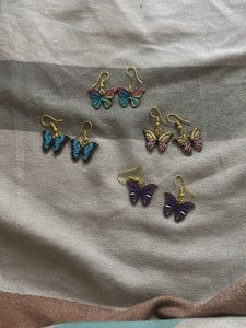 Cute Butterfly Earrings Set