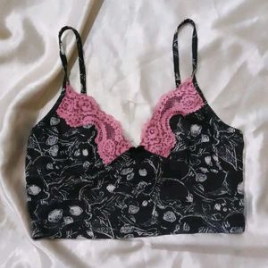 Goth Skull Lace bra