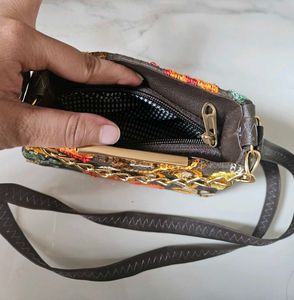 Embroidered Crossbody Bag( never used)