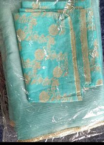 Aqua Blue saree