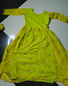 Beautiful Green Anarkali Kurta Set