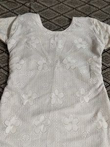 Elegant White Kurti Set