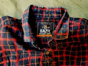 🇳🇿💫🎀Men's Blue &amp; Red Plaid Shirt