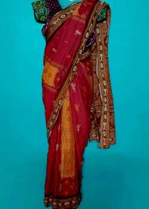 Beautiful ikkat cotton saree