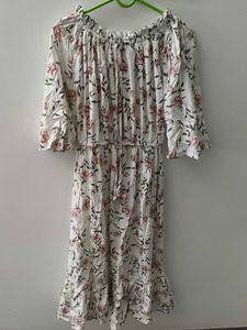 Floral Off-Shoulder Midi Dress
