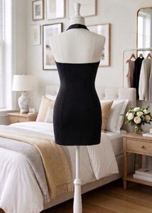 Classic Black Halter Neck Dress