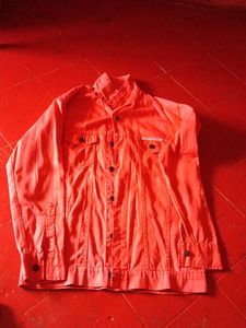 Orange Denim Jacket/Shirt
