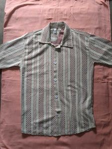 Retro Striped Button-Up Shirt