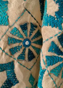 sea green fulkari dupatta