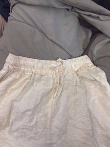Comfortable Cream Linen Pants