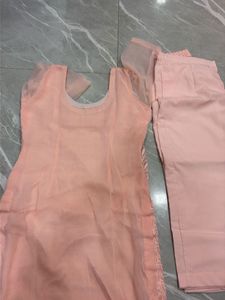 Elegant Peach Kurta Set