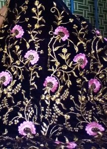 Velvet Embroidery Lehenga Choli With Dupatta
