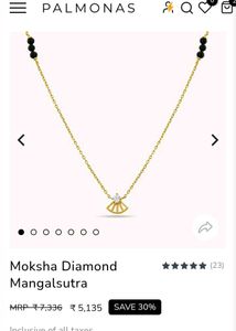 Moksha Diamond Mangalsutra Necklace