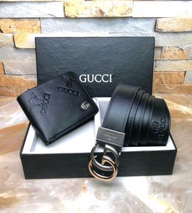 Gucci Belt Wallet Combo Set