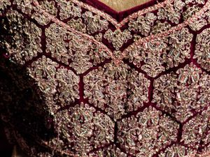 bridal wine Velvet Lehenga Choli