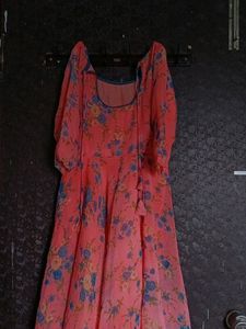 Peach Color Anarkali Kurta