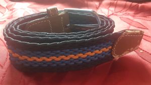 Girls Fashion Braided Belt Blue-Orange Colour