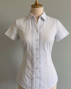 Blue &amp; White Striped Button-Up Shirt