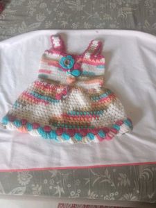 Handmade Crochet Baby Girl Dress