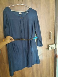 Navy Blue Casual Dress