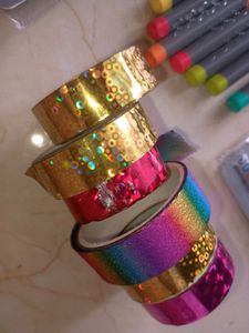 Art Supplies Bundle paint brush pencils tapes