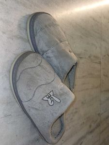 Cozy Grey Slippers with Cute Deer &amp; Bunny Design
