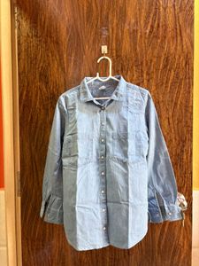 34 bust Blue Denim womens Shirt