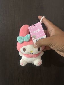 Sanrio My Melody plush keychain featuring a cute