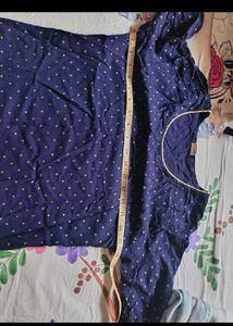 Navy Blue Printed Kurta Set